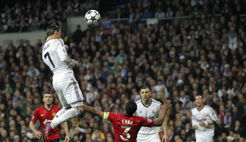 Cristiano ronaldo scores a goal against real madrid.