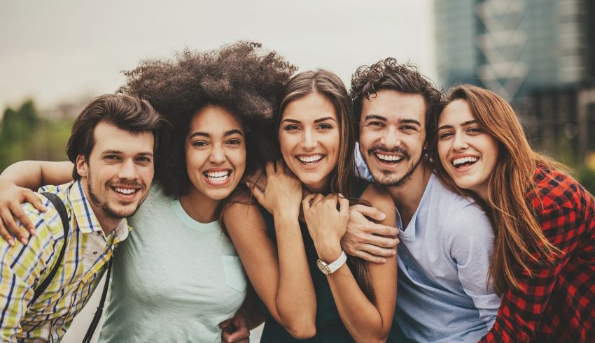 A group of friends posing for a photo.