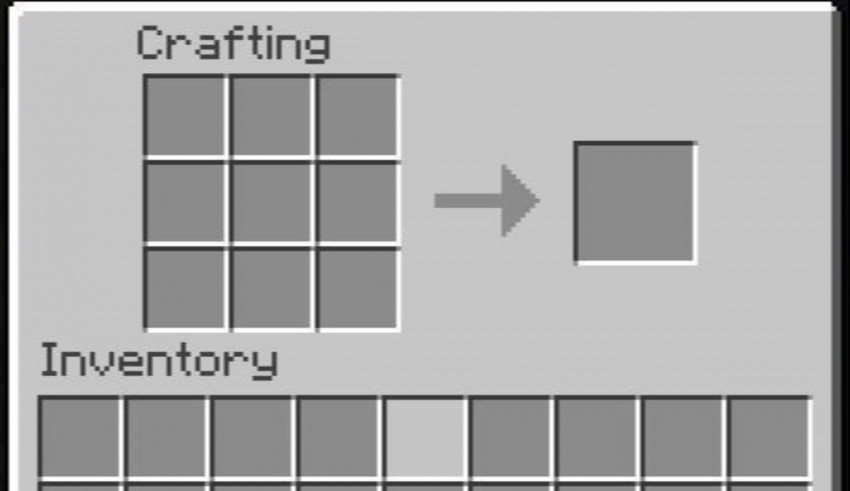 A screen showing how to craft in minecraft.