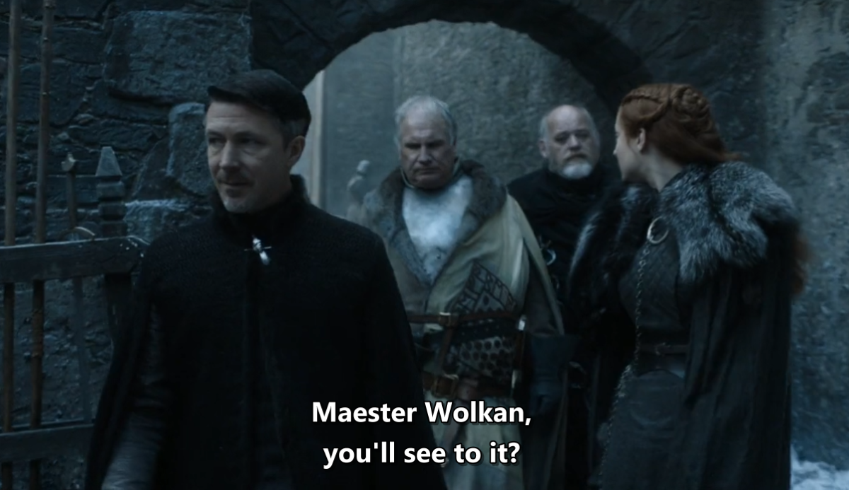 What was the name of the Maester present at Winterfell in Season 7? 1