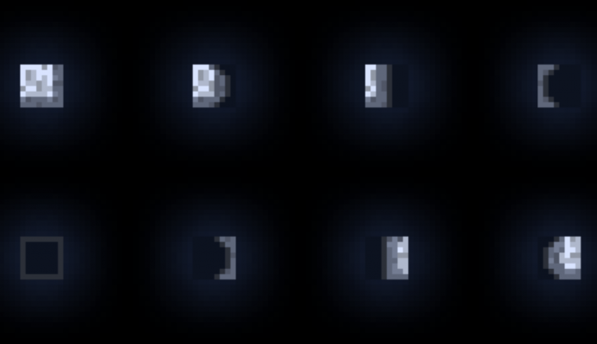 A set of minecraft blocks with different lights on them.