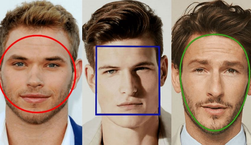A man's face is shown in different colors.