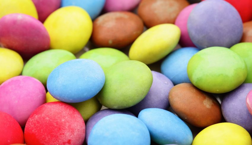 A close up of a pile of colorful candy.