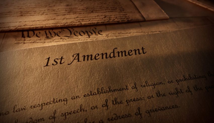 The 1st amendment on a piece of paper.