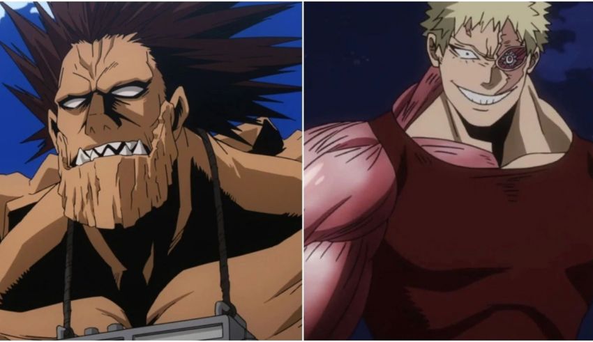 Two anime characters, one with a beard and the other with a beard.