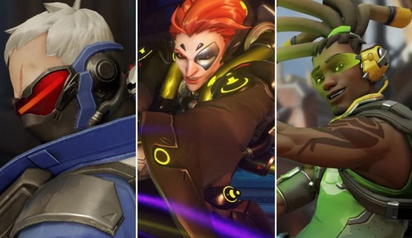 A group of different characters in overwatch.