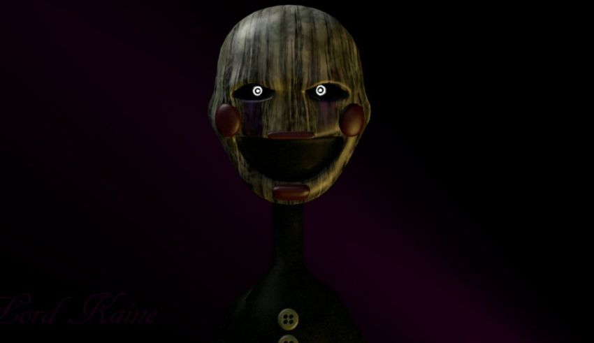 A 3d image of a clown mask on a dark background.