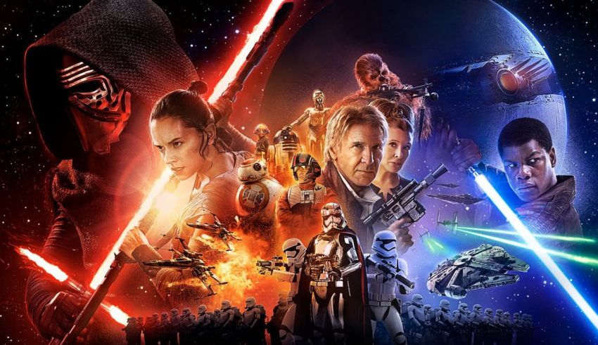 Star wars the force awakens poster.