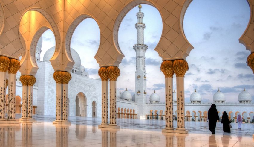 The grand mosque in abu dhabi.