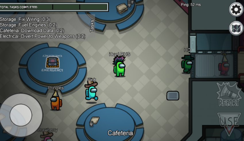 A screenshot of a game with a group of characters.