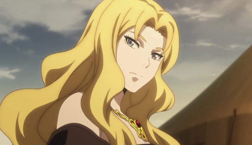 An anime character with long blonde hair.