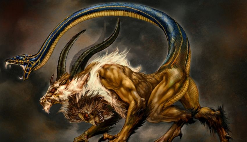 An image of a monster with long horns.