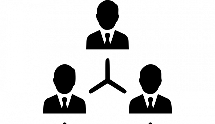 A diagram of a group of people in a circle.