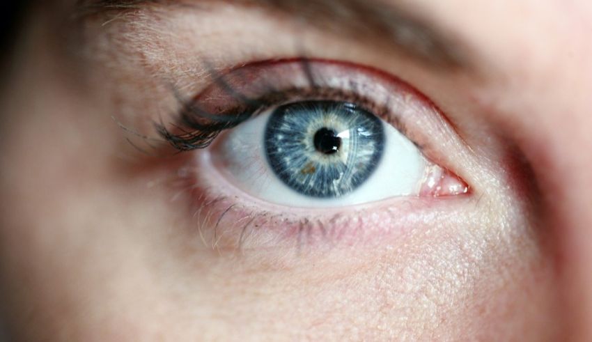 A close up of a woman's eye.