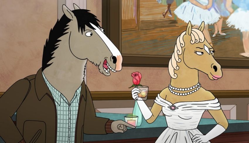 A horse and a woman dressed in a wedding dress.