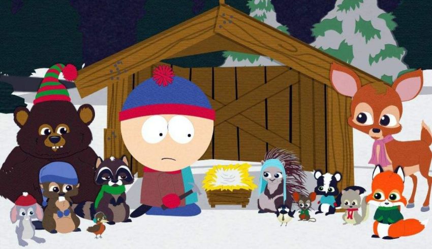 South park nativity scene.