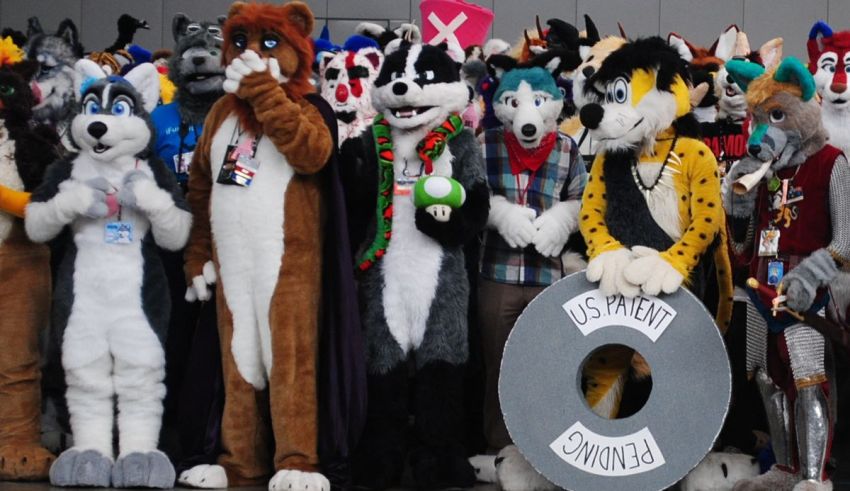 A group of people dressed up in animal costumes.