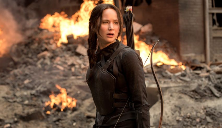 Katniss everdeen in the hunger games.
