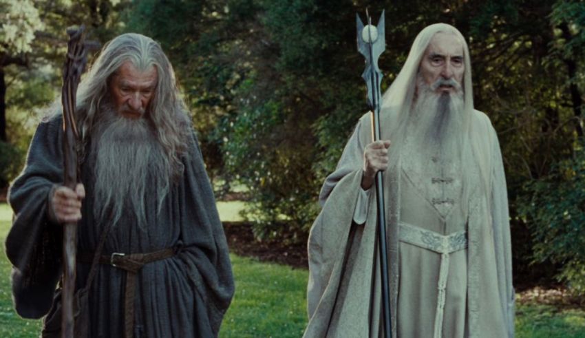 The lord of the rings - two men with long beards.