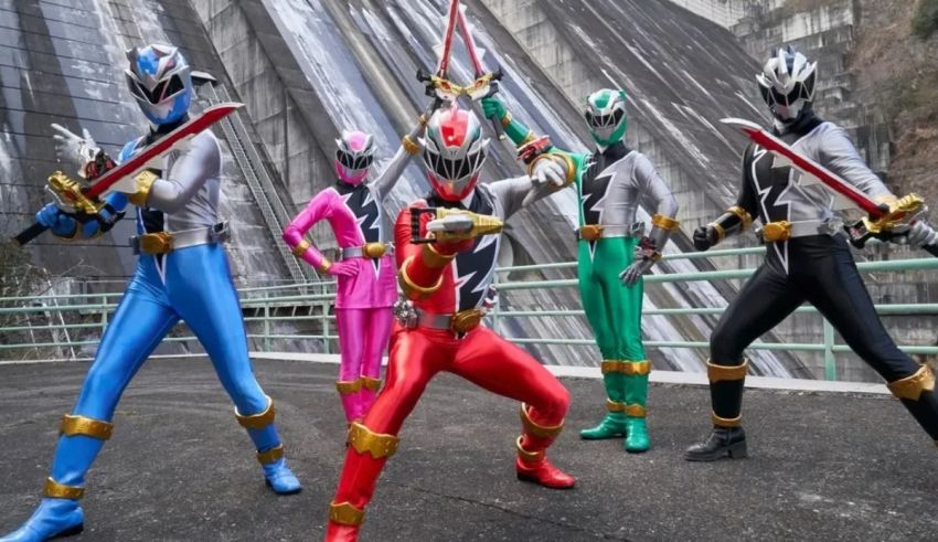 A group of power rangers posing for a photo.