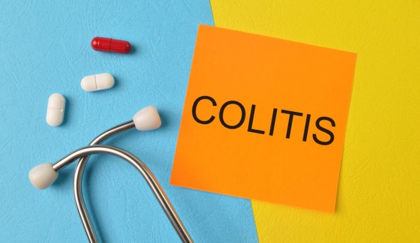 A stethoscope next to a note with the word collitis.