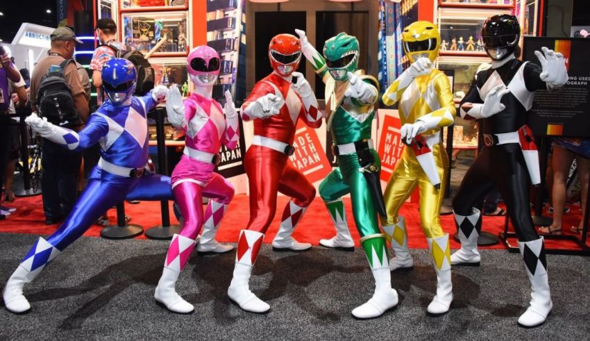 A group of power rangers posing for a photo.