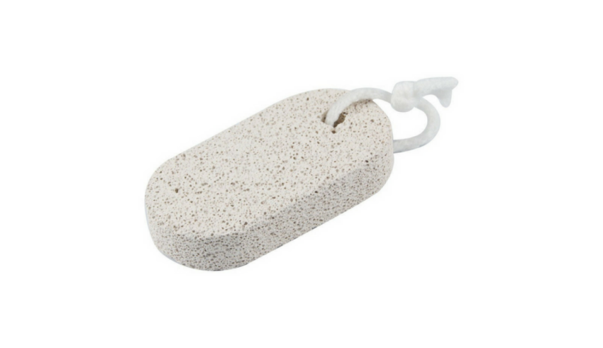 A white sponge on a white background.