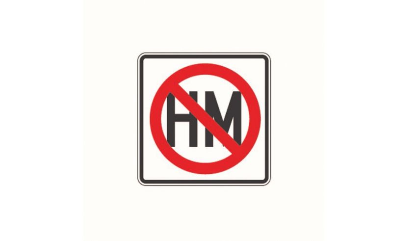 A no hm sign on a white background.