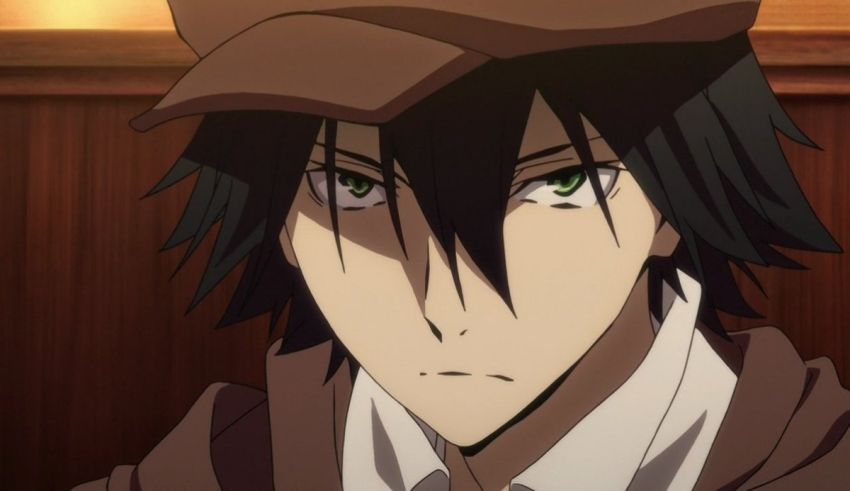 An anime character wearing a hat and a hat.