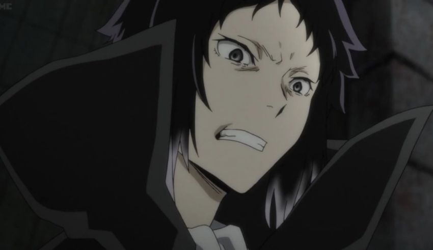 An anime character with black hair and black eyes.