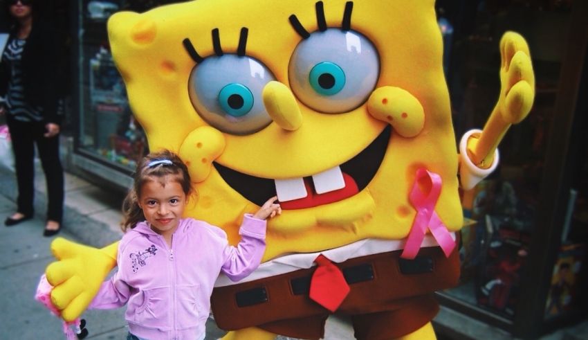 Spongebob squarepants in new york city.