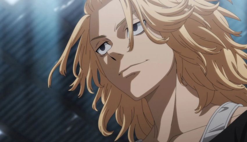 An anime character with long blonde hair.