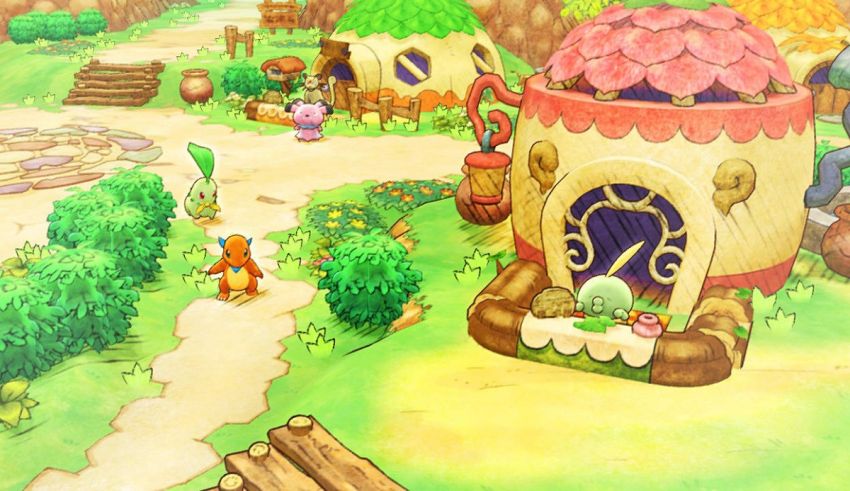 An image of a village in an animal crossing game.