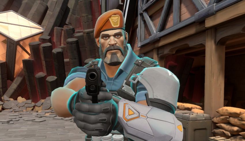 A man holding a gun in a video game.
