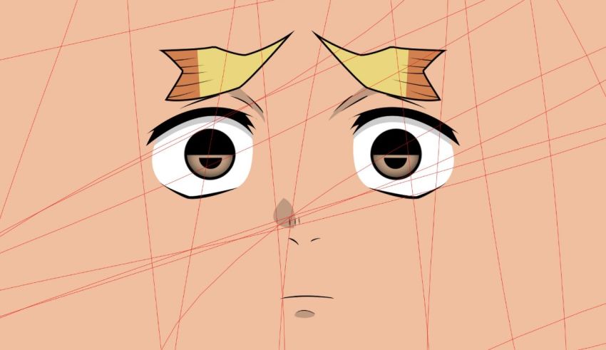 A drawing of an anime character's face.