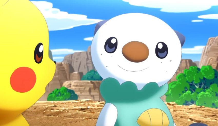 Two pokemon characters are standing next to each other.