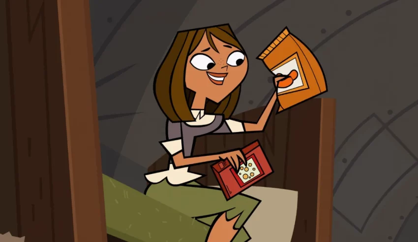 A cartoon girl sitting on a bed holding a book.