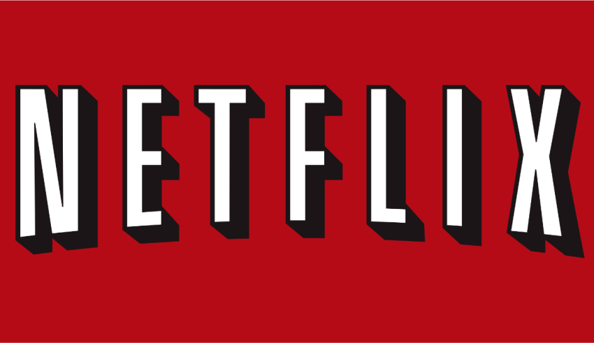 The netflix logo on a red background.