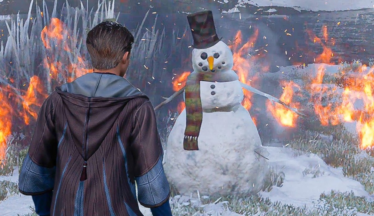 In Hogwarts Legacy, you can play snowball with snowmen and melt them. Fact or fiction? 1