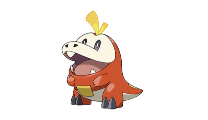 A pokemon character with his mouth open.