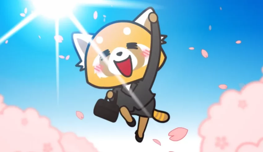 A cartoon cat in a suit flying through the air.