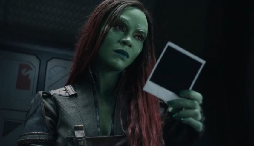 Gamora in guardians of the galaxy.
